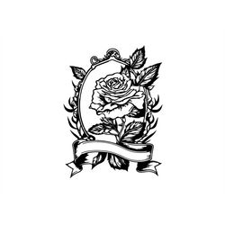 rose svg, roses vector svg, rose clipart, rose svg cut files for cricut, flowers svg