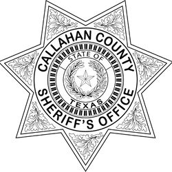 Callahan County Sheriffs office badge Texas vector file for laser engraving, cnc router, cutting, engraving file