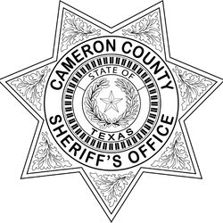 cameron county sheriffs office badge texas vector file for laser engraving, cnc router, cutting, engraving file