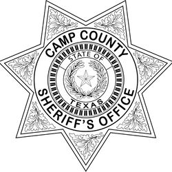camp county sheriffs office badge texas vector file for laser engraving, cnc router, cutting, engraving file