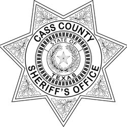 cass county sheriffs office badge texas vector file for laser engraving, cnc router, cutting, engraving file