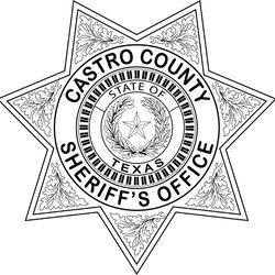 castro county sheriffs office badge texas vector file for laser engraving, cnc router, cutting, engraving file