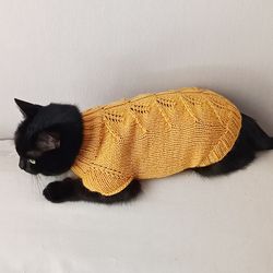 Knitted clothing for cat sphynx Sweater for cat Jumper for sphynx Jumper for cat handcrafted cat sweater Kitten outfit