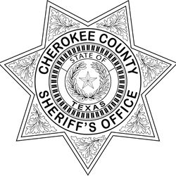 cherokee county sheriffs office badge texas vector file for laser engraving, cnc router, cutting, engraving file