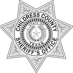 childress county sheriffs office badge texas vector file for laser engraving, cnc router, cutting, engraving file
