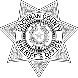 cochran county sheriffs office badge texas vector file for laser engraving, cnc router, cutting, engraving file