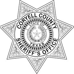coryell county sheriffs office badge texas vector file for laser engraving, cnc router, cutting, engraving file
