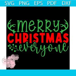 merry christmas everyone svg, christmas svg, xmas svg, reindeer svg, christmas gift svg