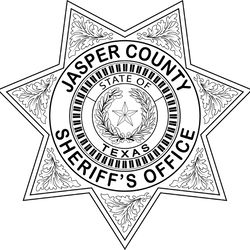 jasper county sheriffs office badge texas vector file for laser engraving, cnc router, cutting, engraving file