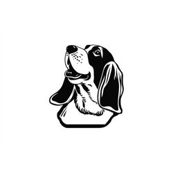basset hound head svg, basset hound head clipart, basset hound head svg files for cricut