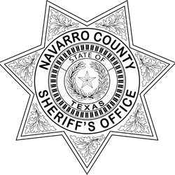 Navarro County Sheriffs office badge Texas vector file for laser engraving, cnc router, cutting, engraving file