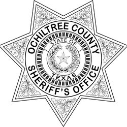 ochiltree county sheriffs office badge texas vector file for laser engraving, cnc router, cutting, engraving file