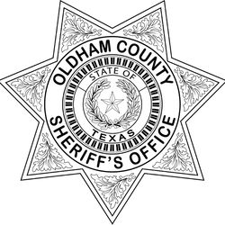 Oldham County Sheriffs office badge Texas vector file for laser engraving, cnc router, cutting, engraving file