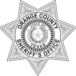orange county sheriffs office badge texas vector file for laser engraving, cnc router, cutting, engraving file