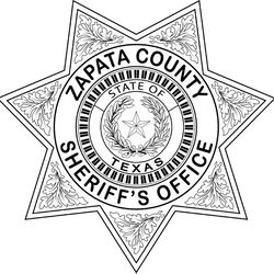 zapata county sheriffs office badge texas vector file for laser engraving, cnc router, cutting, engraving file