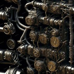 steampunk free tileable repeating pattern
