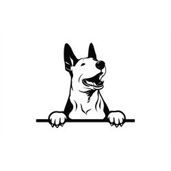 peeking english bull terrier svg, peeking english bull terrier clipart, peeking english bull terrier svg files for cricu