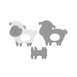 lamb lamb egg holder egg holder egg holder easter - svg download file - plotter file - crafting -