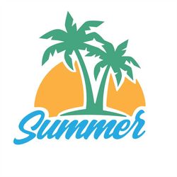 summer palms palms sun sun - spring - summer - svg download file - plotter file - crafting - plotter cricut