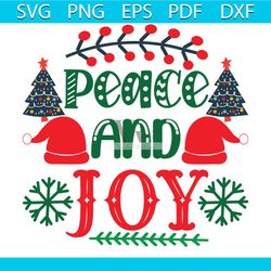 peace and joy svg, christmas svg, xmas tree svg, peace svg, snowflakes svg, joy svg