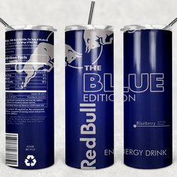 red bull blue tumbler wrap design - png sublimation printing design - 20oz tumbler designs.