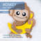 Flat felt toy Monkey with a banana (1).jpg