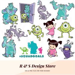 monsters, scare because we care, svg, png.