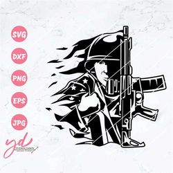 us soldier svg file | military svg | veteran soldier svg | us flag svg | soldier cut file | military gun | patriotic | m