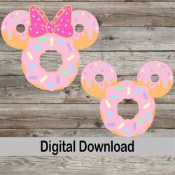 mickey donut svg, minnie donut svg, sprinkled donuts svg, donuts svg, mouse head donuts svg, donut svg, donut clipart