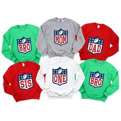 first birthday football, sports theme party, birthday boy sweatshirt, 1st birthday celebration, football family, dad and
