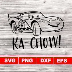 lightning svg, kachow svg, png, dxf, eps, cars svg, instant download, lightning car svg, funny svg, cars clipart
