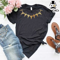 black panther necklace shirt, wakanda forever shirt, marvel t'challa shirt, unisex shirt, youth shirts