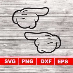 pointing hands mickey svg, hand gloves svg, digital download, pointing hands svg, pointing fingers svg