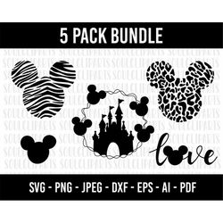 cod318- mickey mouse cheetah leopard, minnie mouse cheetah svg, print svg, png, clipart, cutting files for cricut silhou