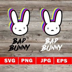 bad bunny svg, bad bunny logo svg, el conejo malo svg, instant download, bad bunny png, bad bunnyyhlqmdlg, bad bunny mul