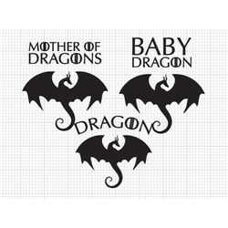 mother of dragons svg, baby dragon svg, dragon svg, game of thrones svg, mom shirt svg, mothers day svg, targaryen svg,