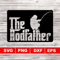the rodfather svg, dad svg, fathers day svg, fishing svg, fish svg, instant download, funny fishing godfather parody jok