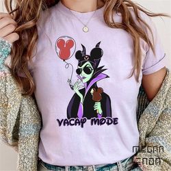 funny disney maleficent vacay mode comfort color shirt, disney villains shirt, disney maleficent shirt, disneyworld shir