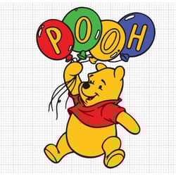 pooh svg, cricut svg, pooh holding balloons svg, winne the pooh svg, balloons svg, pooh and friends svg, bear svg, cute