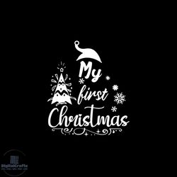 my first christmas pine tree svg, christmas svg, first christmas svg