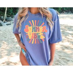 comfort colors summer vibes t-shirt, fun summer shirt, vacation apparel, beach vacation shirt, summer fun t-shirt, relax