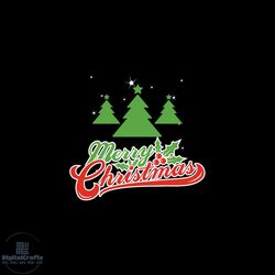 merry christmas holly and pine tree svg, christmas svg, merry christmas svg