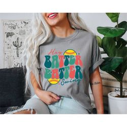 comfort colors hey batter batter swing tee, baseball season clothing, baseball mom style, game day shirts, ballpark appa
