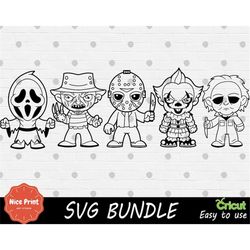 horror bundle svg bundle - cricut svg - svg cut file - digital print - easy cut - high quality - freddy, jason, michael,