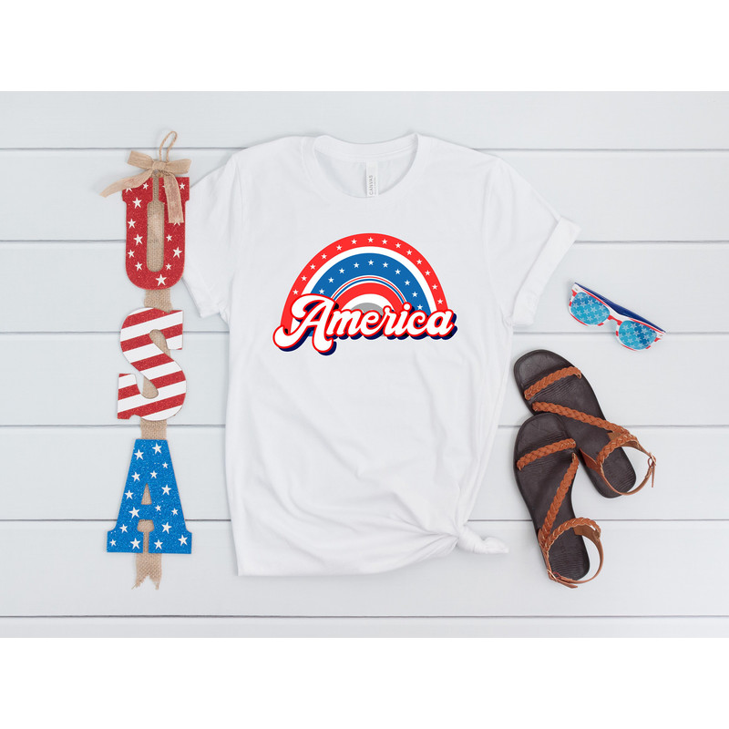 4th of July America rainbow shirt, Rainbow Shirt, 4th of july shirt, 4th of july clothing, Fourth of july, merica shirt, Patriotic Shirt, - 4.jpg