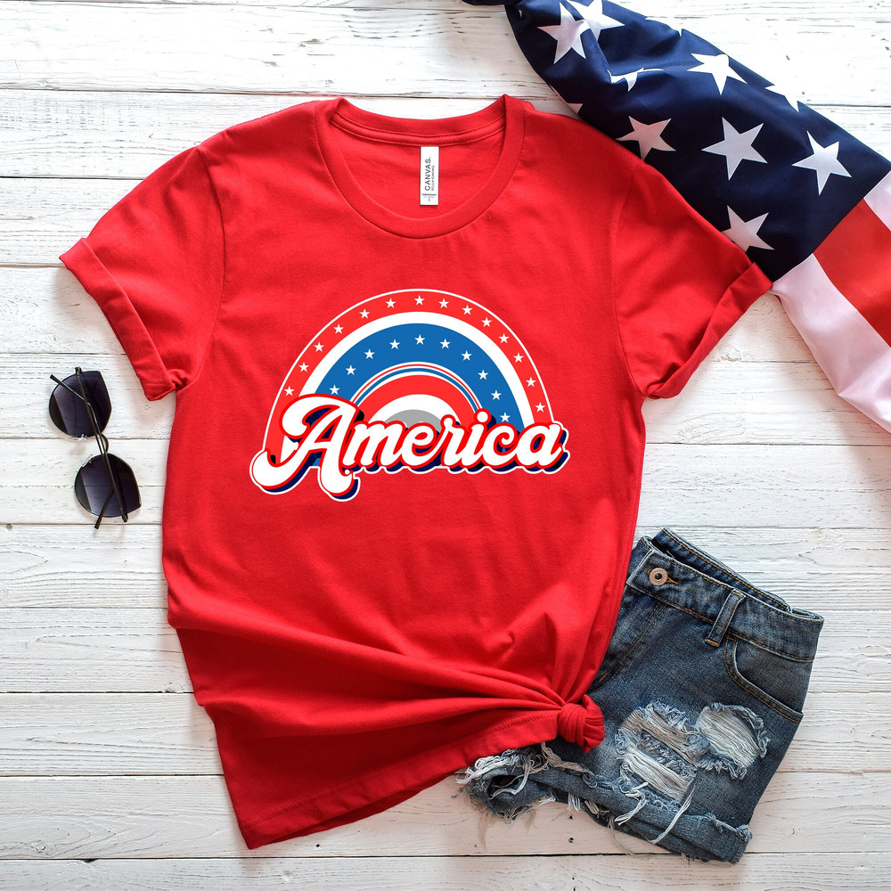 4th of July America rainbow shirt, Rainbow Shirt, 4th of july shirt, 4th of july clothing, Fourth of july, merica shirt, Patriotic Shirt, - 6.jpg