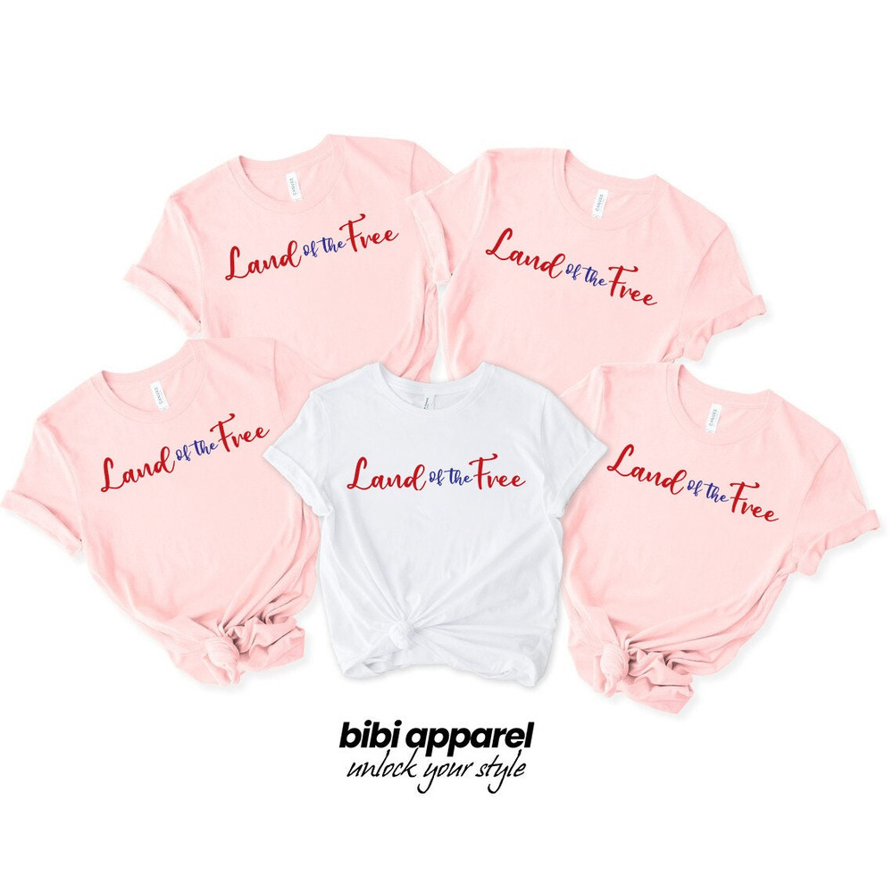 4th of July Shirt, Land of the Free T-shirt, Because of the Brave, 4th of July Shirt, - 1.jpg