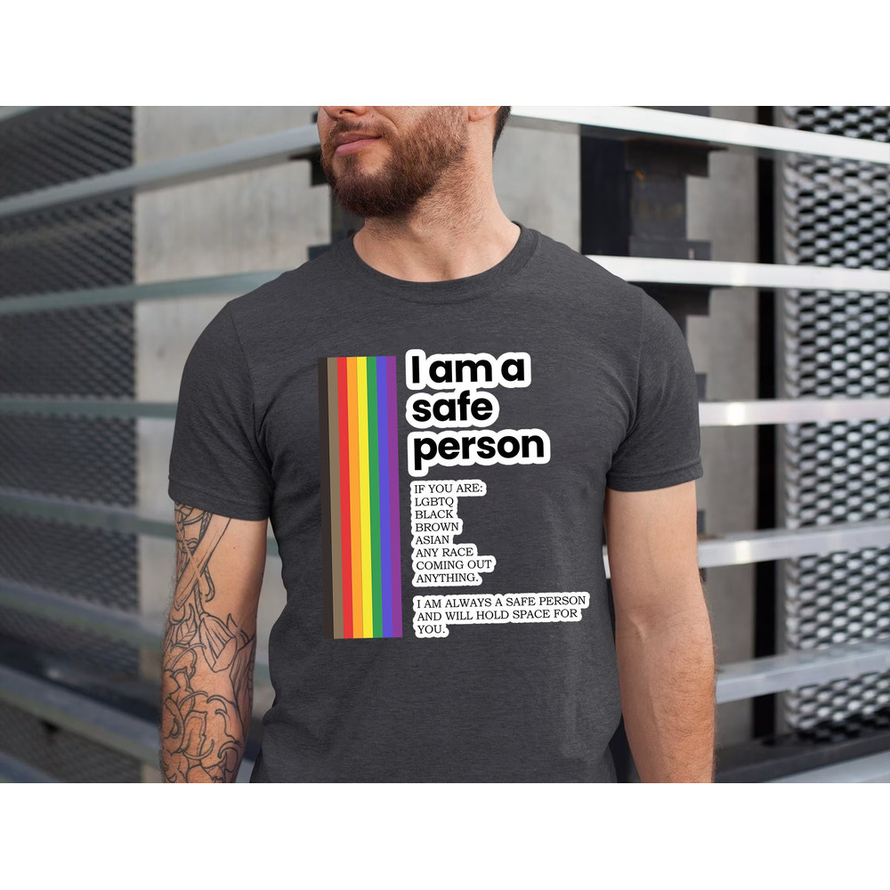 Ally Shirt, Safe Person Shirt, LGBTQ Ally T Shirt, LGBT T Shirt For Ally, Safe Space Pride Shirt, Ally Gift, Rainbow Tshirt, Equality - 3.jpg