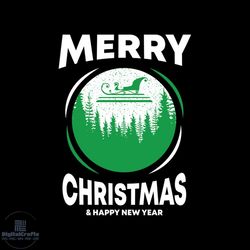 merry christmas and happy new year snowball svg, christmas svg