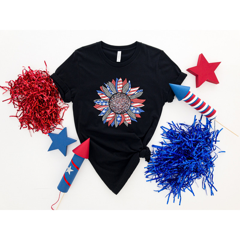 American flag sunflower shirt, Freedom Tshirt, USA Flag, American Flag Shirt, fourth of july shirt, patriotic shirt, Conservative shirt, - 5.jpg